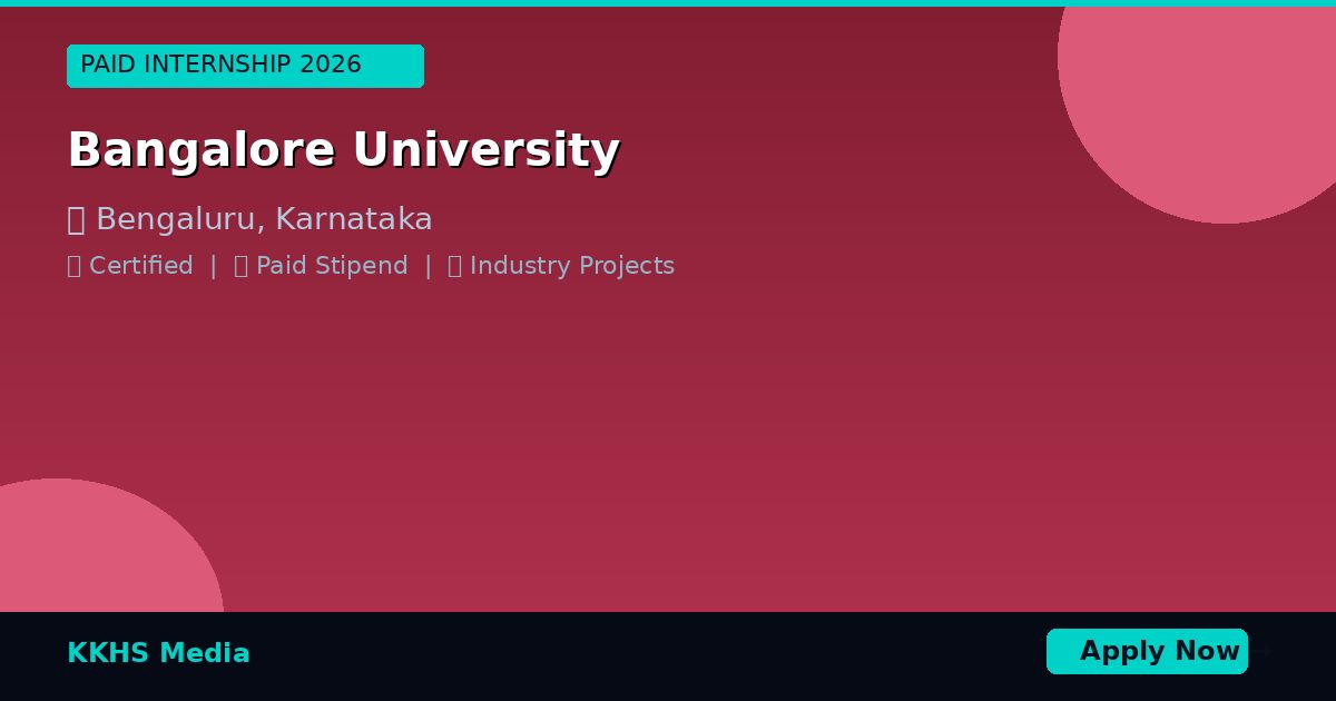 Internship for Bangalore University Students 2026