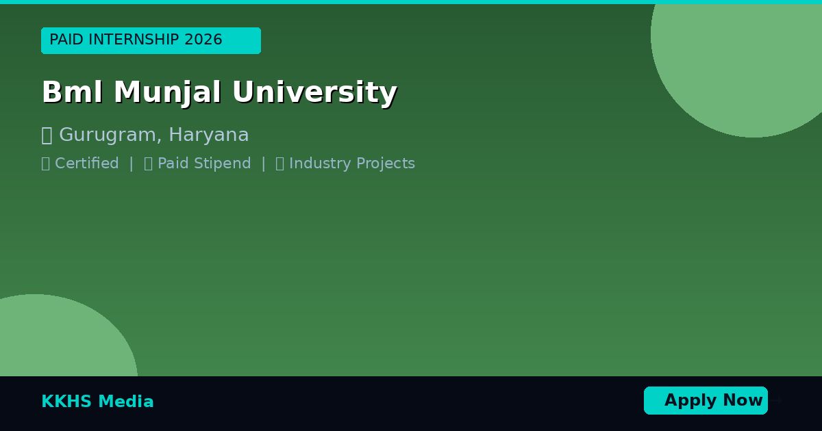 Internship for Bml Munjal University Students 2026