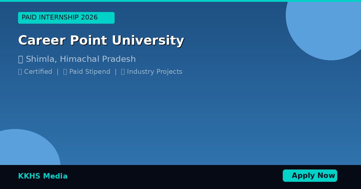 Internship for Career Point University Students 2026