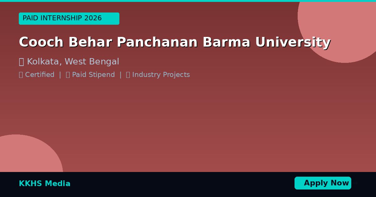 Internship for Cooch Behar Panchanan Barma University Students 2026