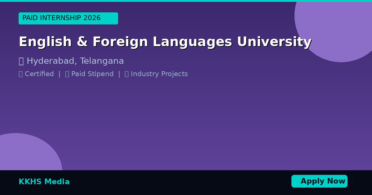 Internship for English & Foreign Languages University Students 2026
