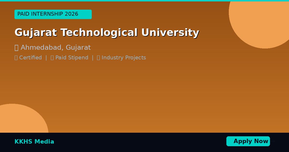 Internship for Gujarat Technological University Students 2026