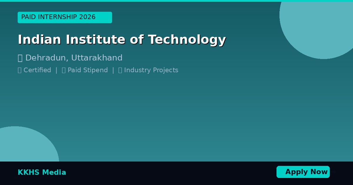 Internship for Indian Institute of Technology Students 2026