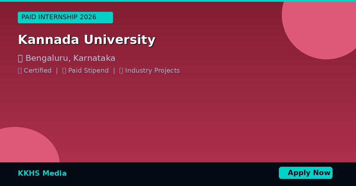 Internship for Kannada University Students 2026 | Apply Now