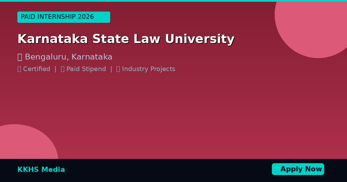 Internship for Karnataka State Law University Students 2026