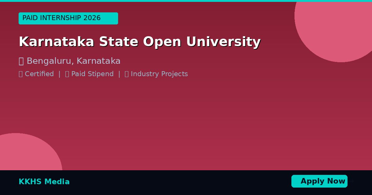 Internship for Karnataka State Open University Students 2026