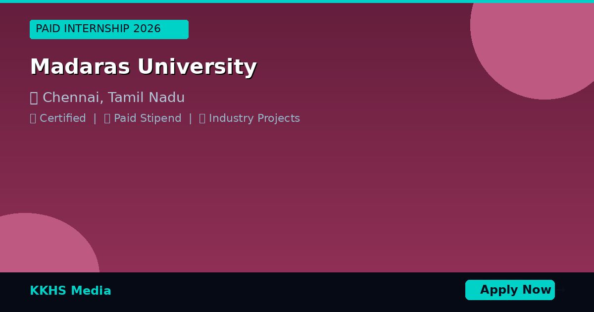 Top Internship Programs for Madaras University Students 2026