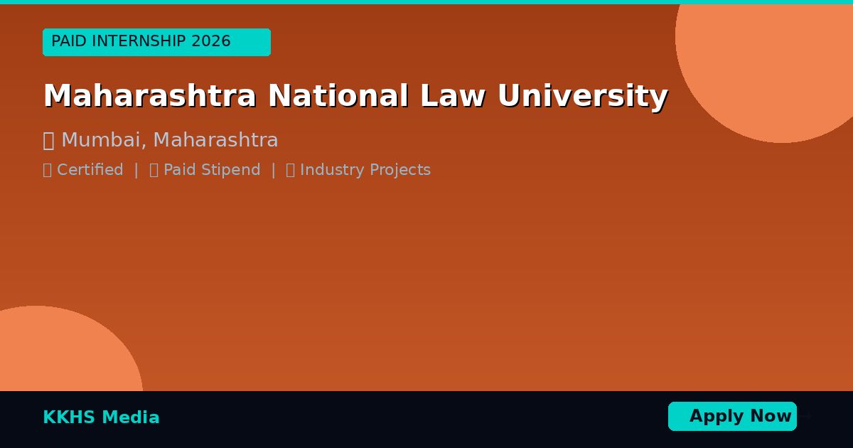 Internship for Maharashtra National Law University Students 2026