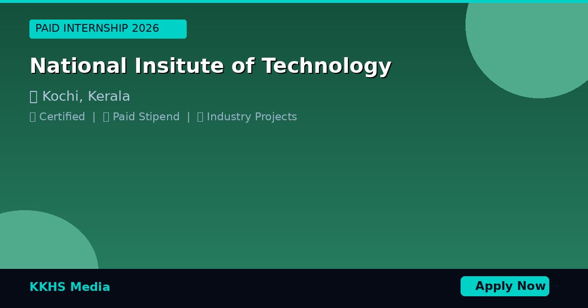 Internship for National Insitute of Technology Students 2026