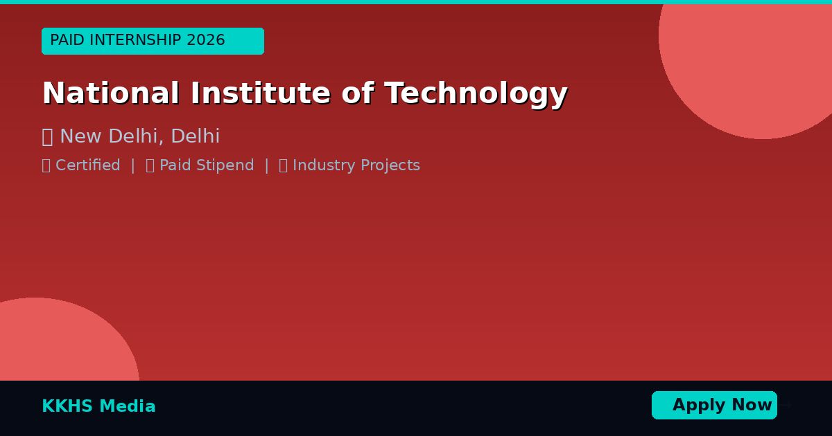 Internship for National Institute of Technology Students 2026