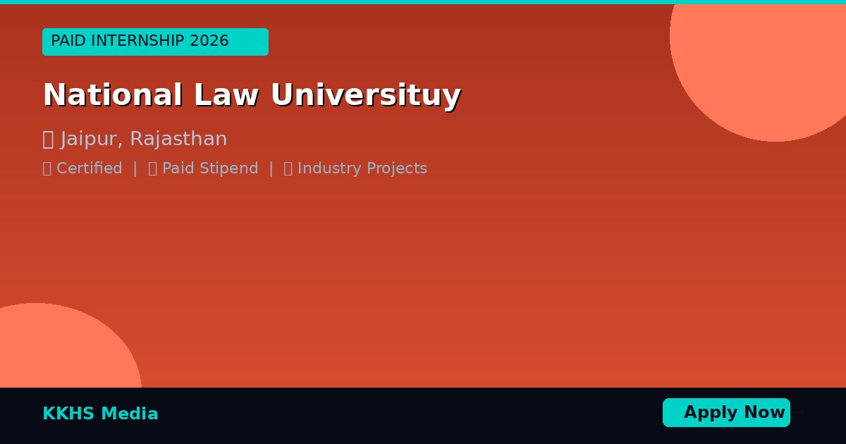 Internship for National Law Universituy Students 2026