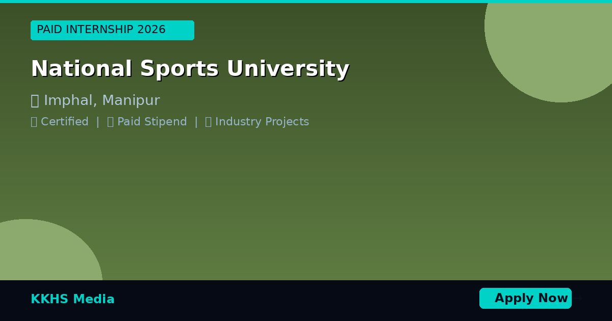 Internship for National Sports University Students 2026