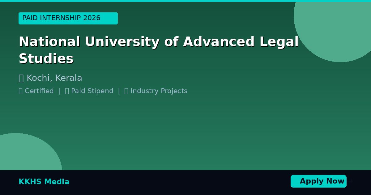 Internship for National University of Advanced Legal Studies Students 2026
