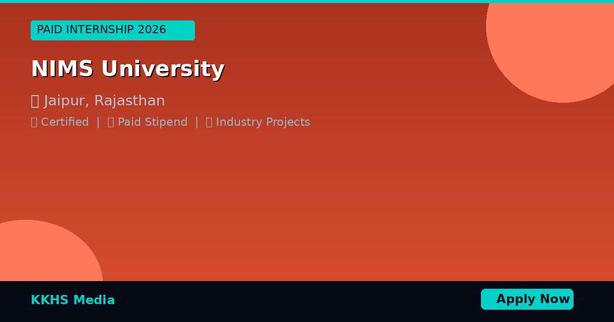 Top Internship Programs for NIMS University Students 2026