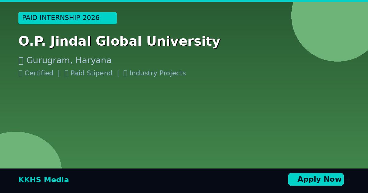 Internship for O.P. Jindal Global University Students 2026