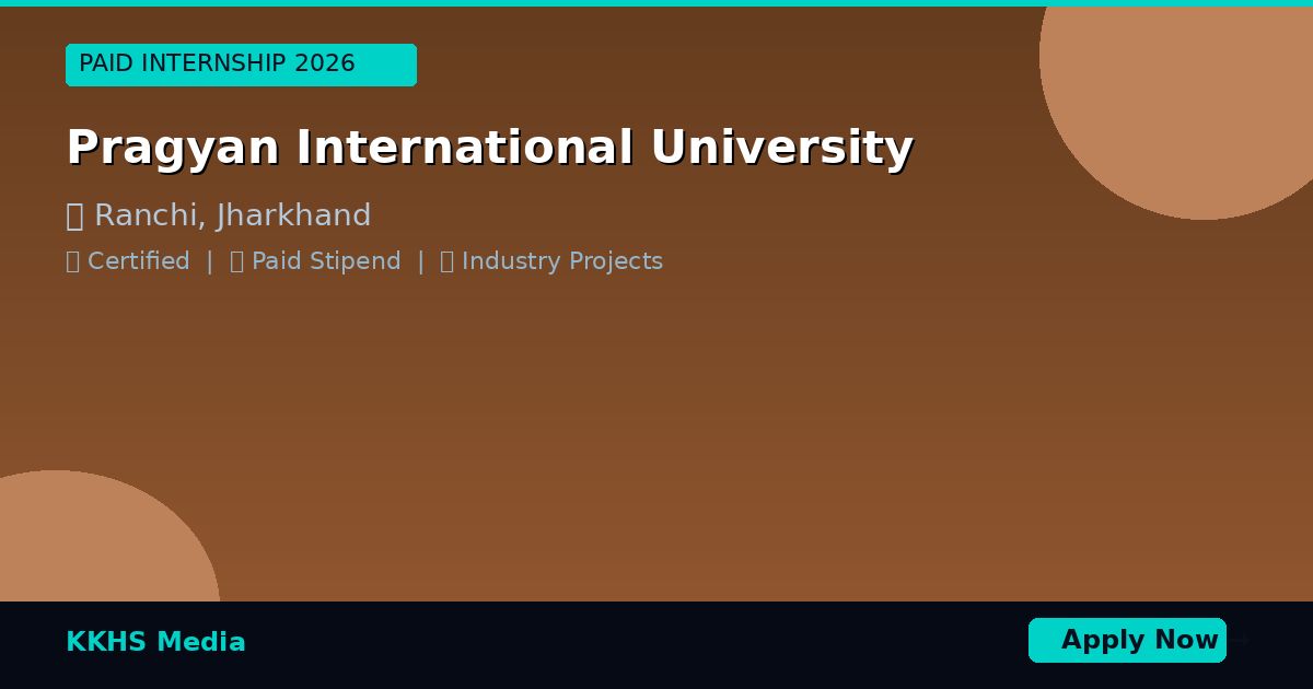 Internship for Pragyan International University Students 2026