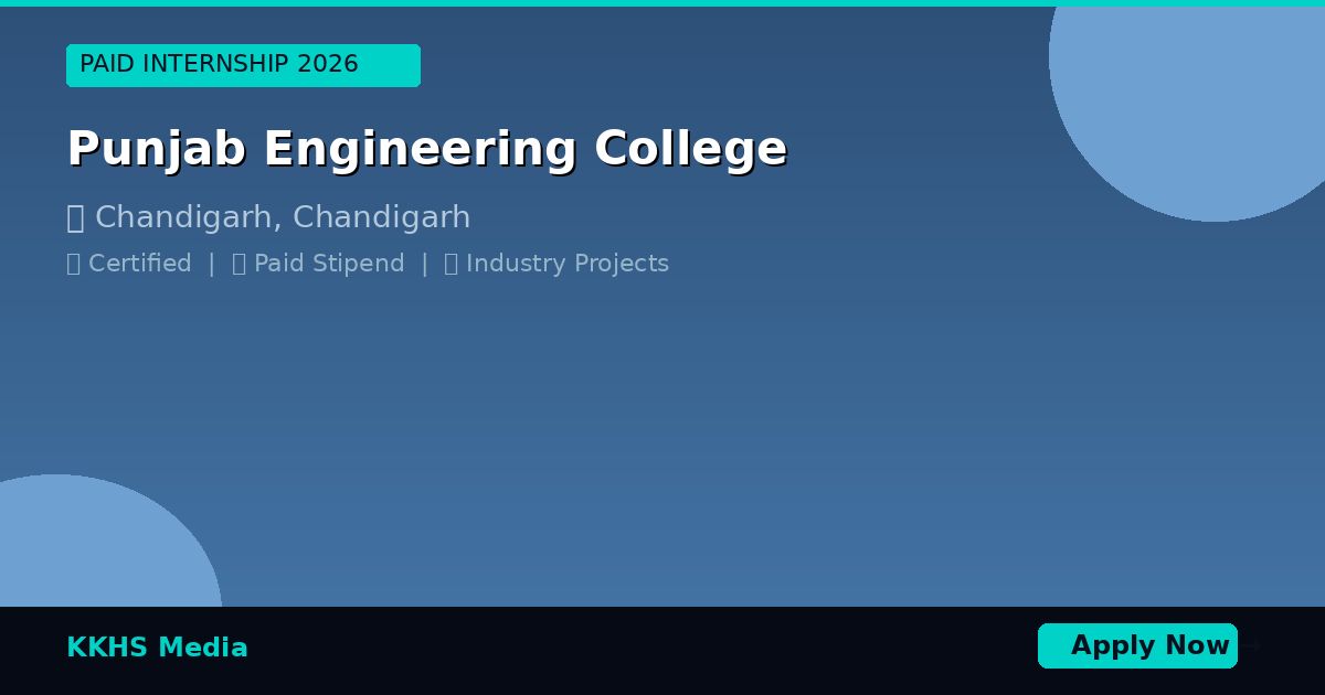 Internship for Punjab Engineering College Students 2026