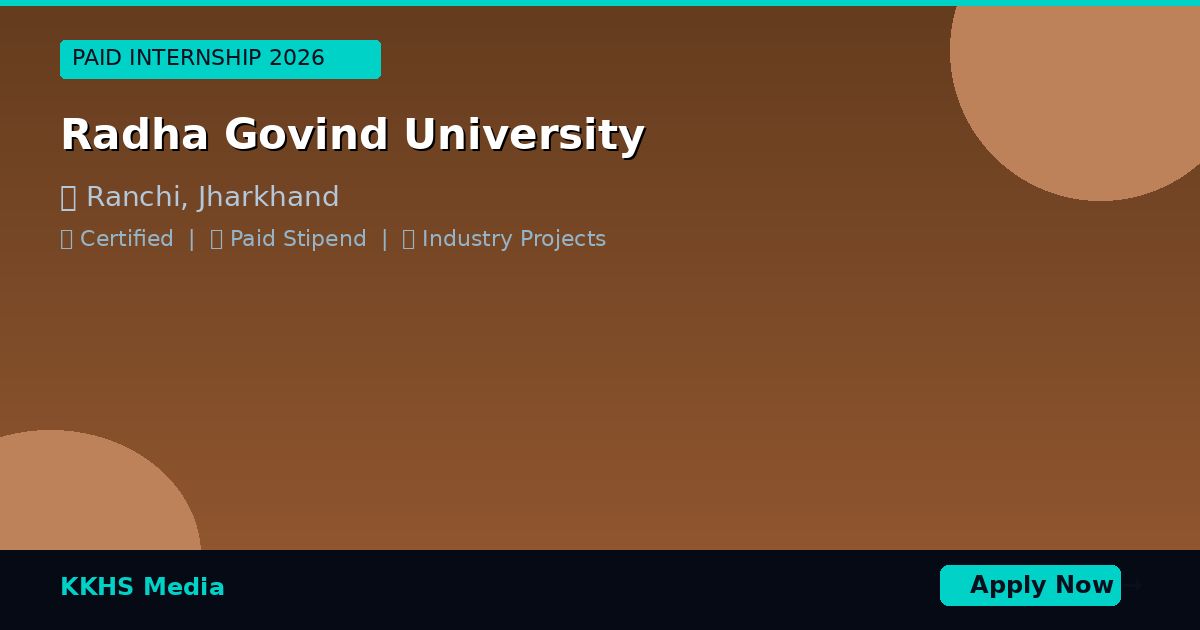 Internship for Radha Govind University Students 2026