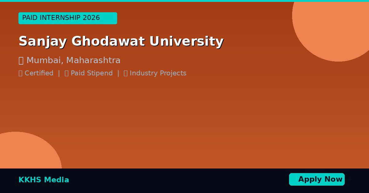 Internship for Sanjay Ghodawat University Students 2026