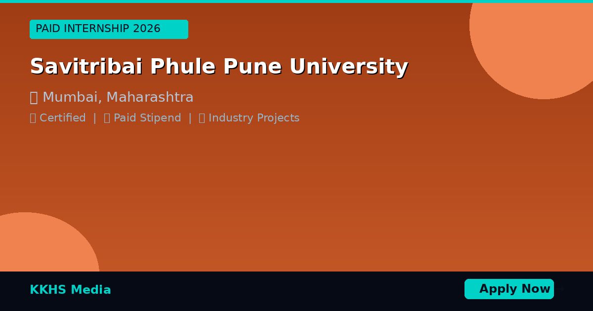 Internship for Savitribai Phule Pune University Students 2026
