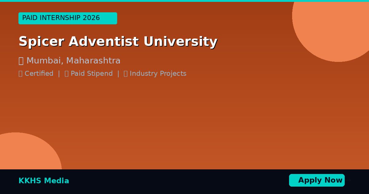 Internship for Spicer Adventist University Students 2026 - KKHS Media Internship