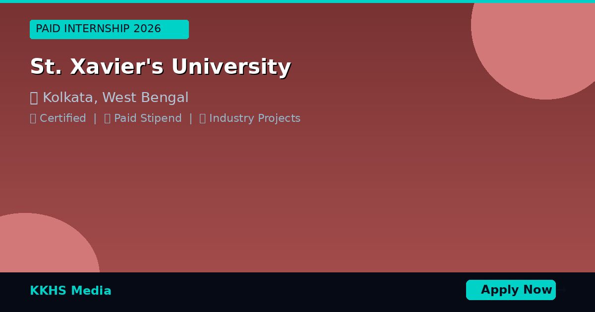Internship for St. Xavier's University Students 2026