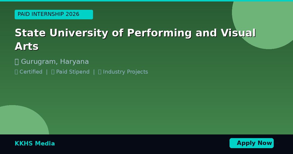 Internship for State University of Performing and Visual Arts Students 2026