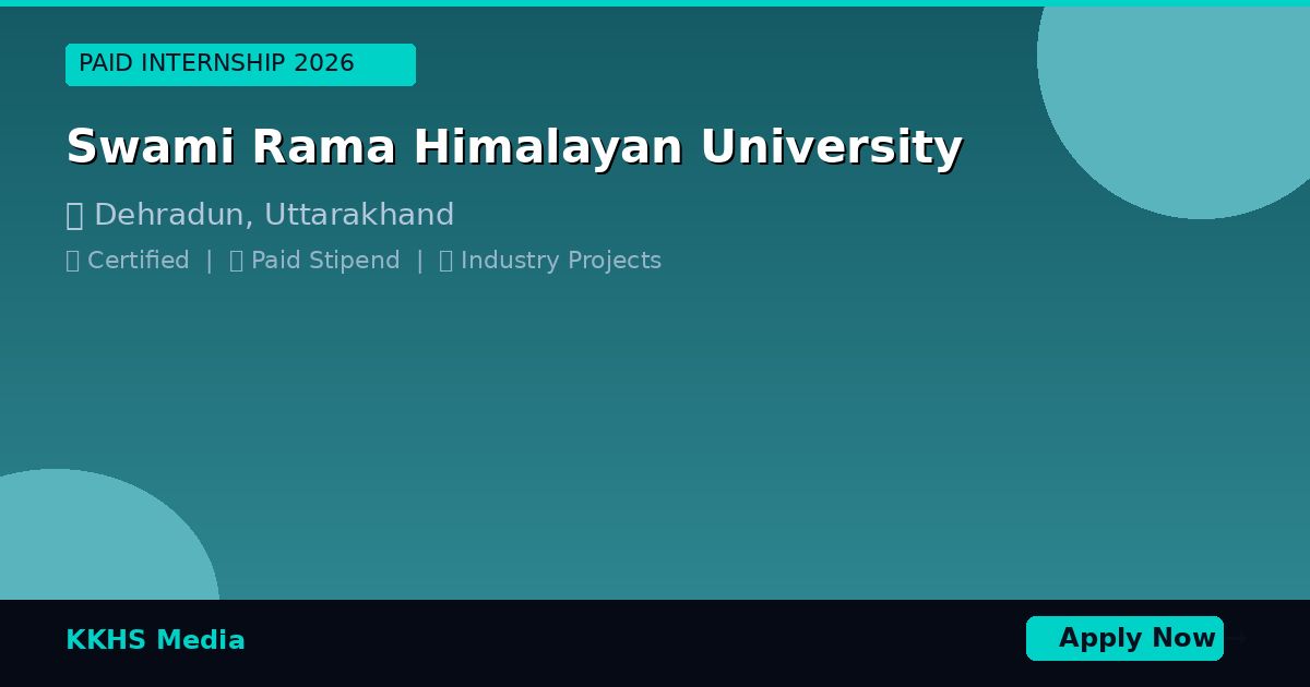 Internship for Swami Rama Himalayan University Students 2026