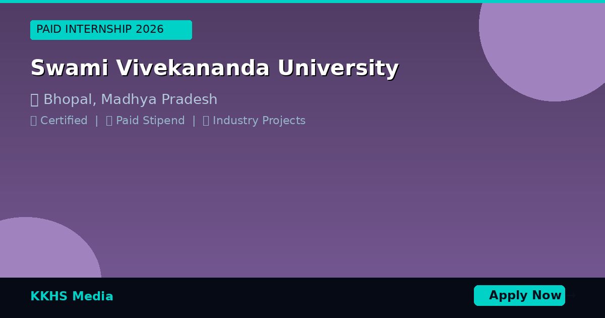 Internship for Swami Vivekananda University Students 2026