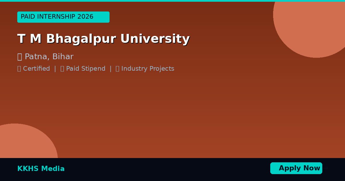 Internship for T M Bhagalpur University Students 2026