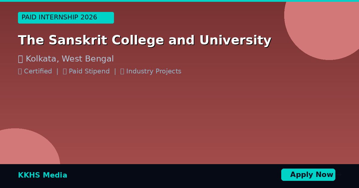 Internship for The Sanskrit College and University Students 2026