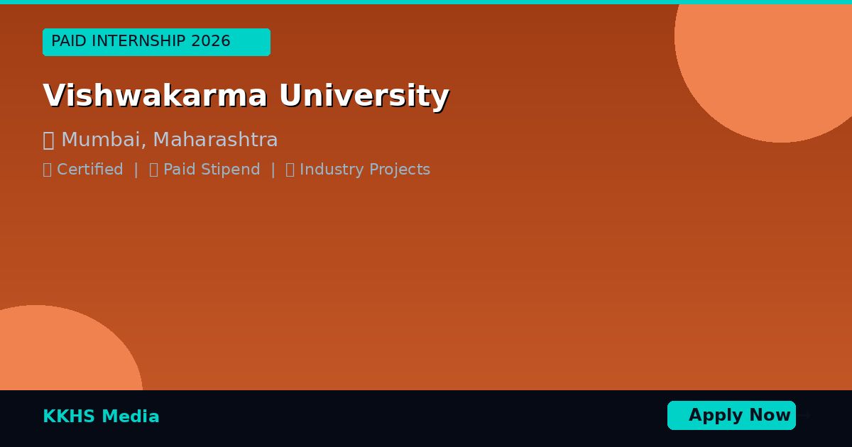 Internship for Vishwakarma University Students 2026