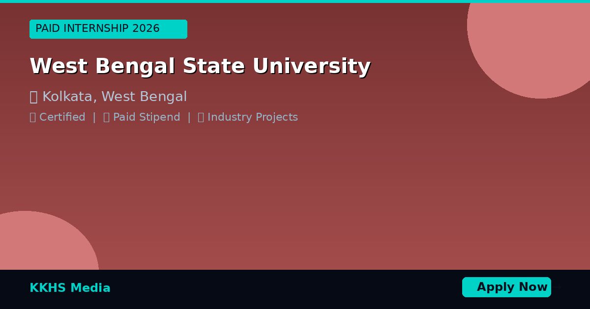 Internship for West Bengal State University Students 2026