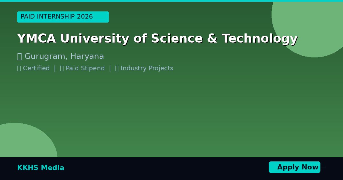 Internship for YMCA University of Science & Technology Students 2026