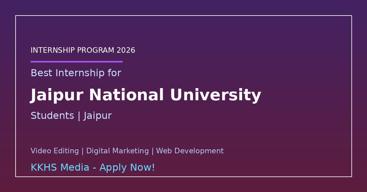 Internship Near Jaipur National University | Programs 2026